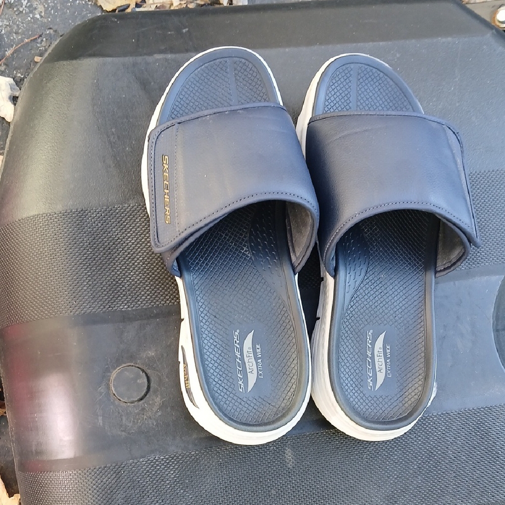 Skechers Navy Blue Slide Sandals
